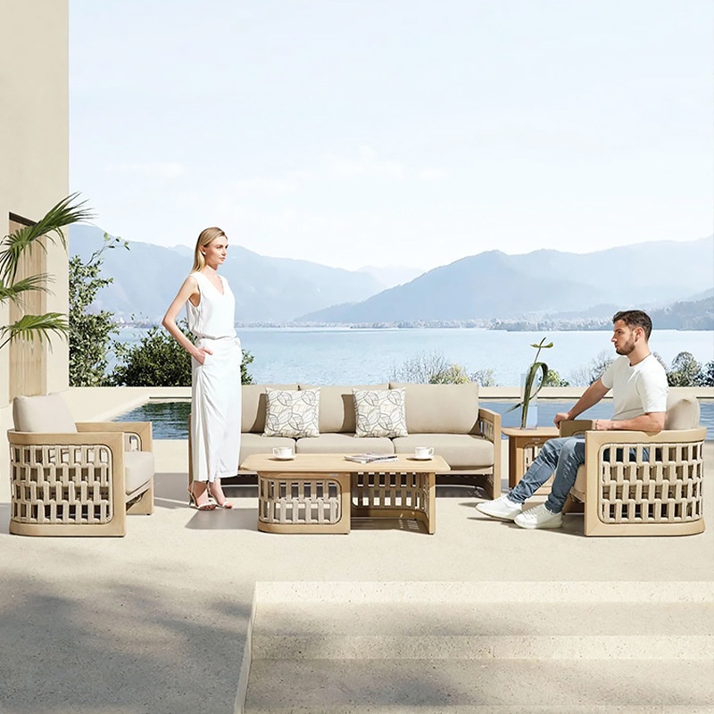 Outdoor Furniture Teak - #Nordic Outdoor Solid Teak Wood Sofa