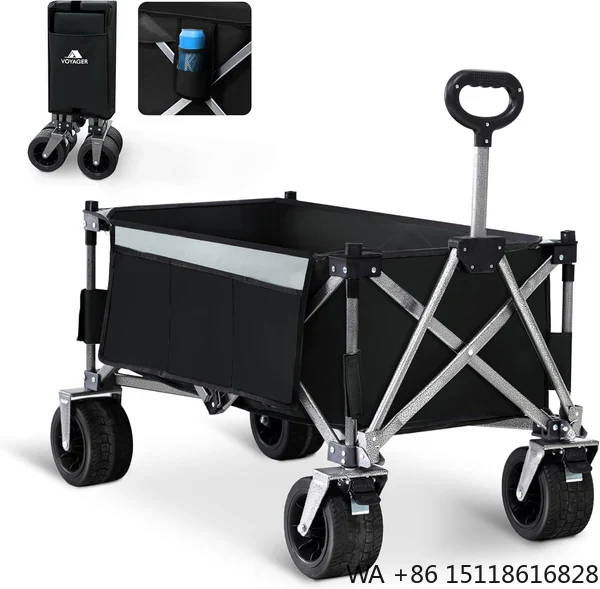 Outdoor Furniture Table - Collapsible Camping Wagon Portable Foldable Utility