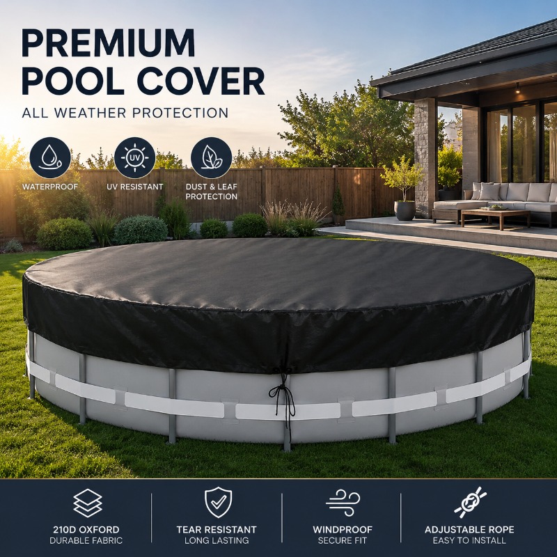 Outdoor Furniture For Pool - Oxford Round Pool Cover Waterproof Dustproof