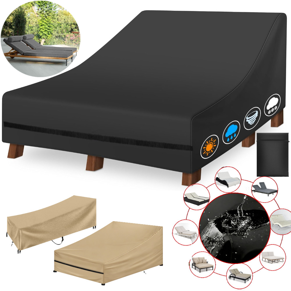 Outdoor Furniture For Pool - Waterproof Double/Single Wide Patio Chaise Lounge