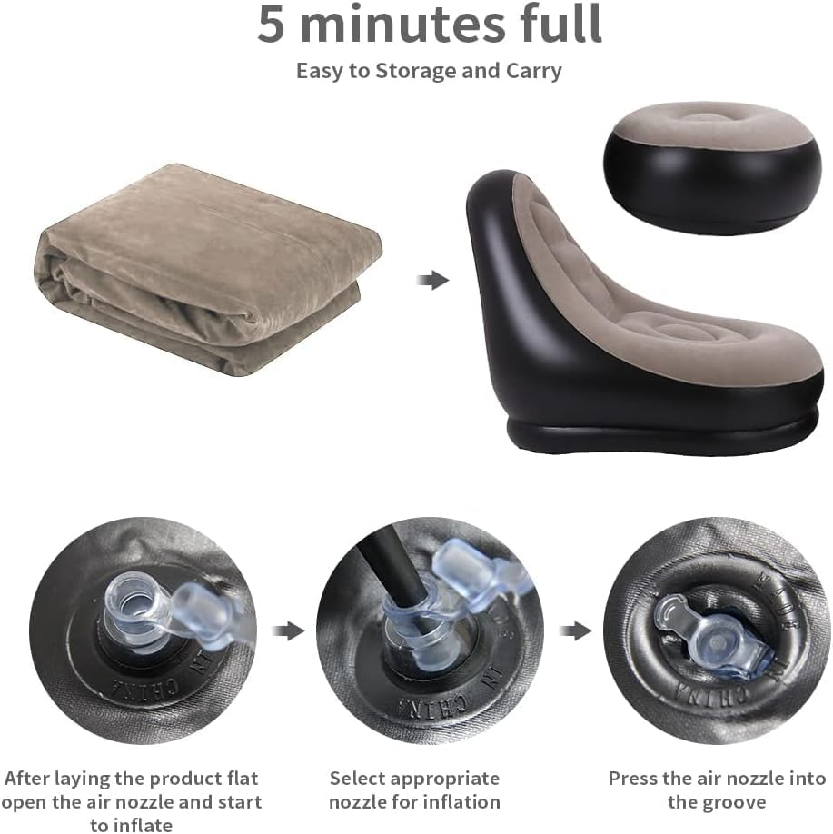 2Pcs Lazy Sofa Inflatable Chai - Outdoor Furniture Cheap recension och pris