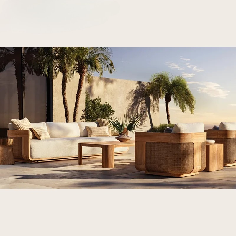Outdoor Teak Sofa Set Garden F - Outdoor Furniture Teak recension och pris