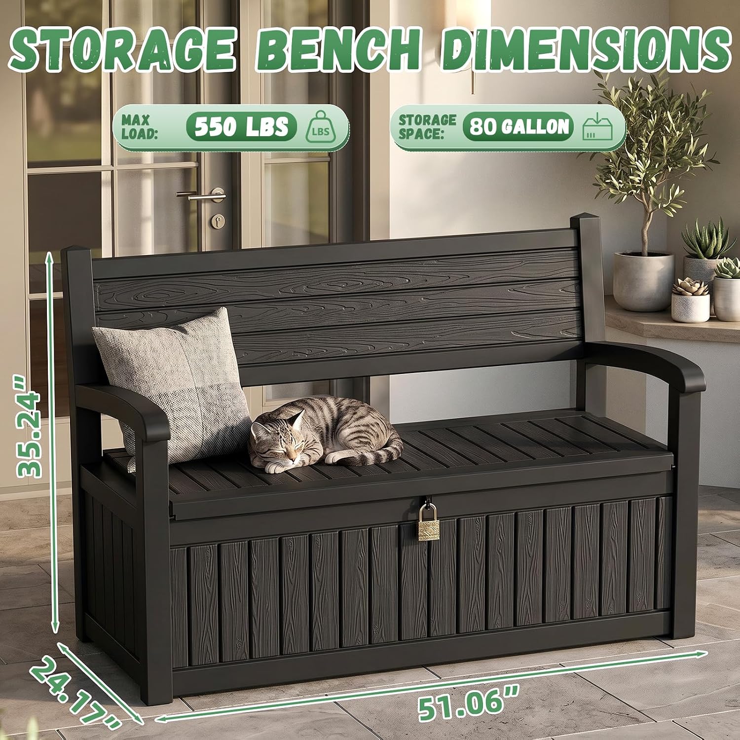Large Outdoor Storage Bench De - Outdoor Furniture For Pool recension och pris