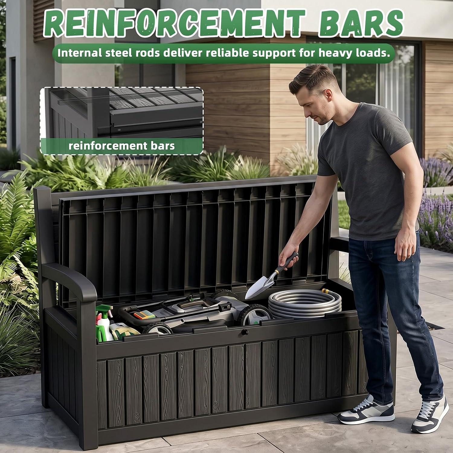 Large Outdoor Storage Bench De - Outdoor Furniture For Pool recension och pris