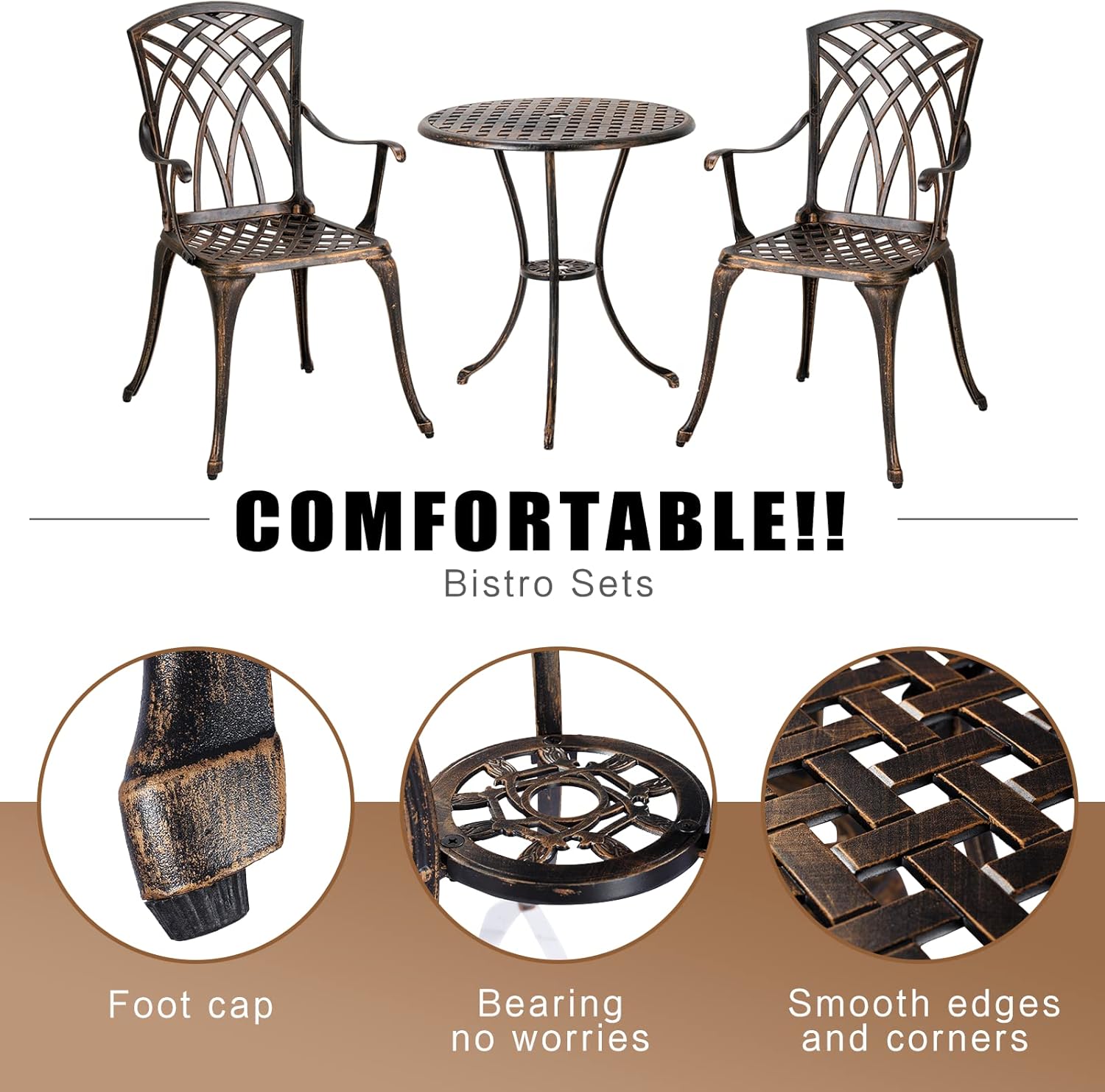 Bronze rust-resistant cast alu - Outdoor Furniture Table recension och pris