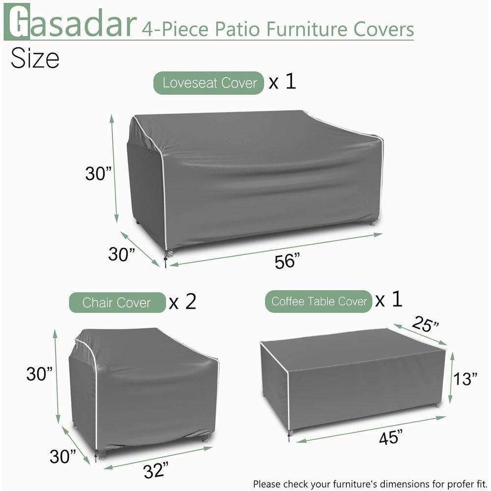 Patio Furniture Covers, 4-Piec - Outdoor Furniture Table recension och pris