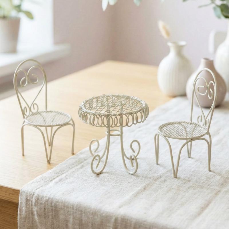1/3Pcs Dollhouse Garden Displa - Outdoor Furniture Table recension och pris
