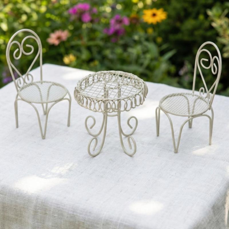 1/3Pcs Dollhouse Garden Displa - Outdoor Furniture Table recension och pris