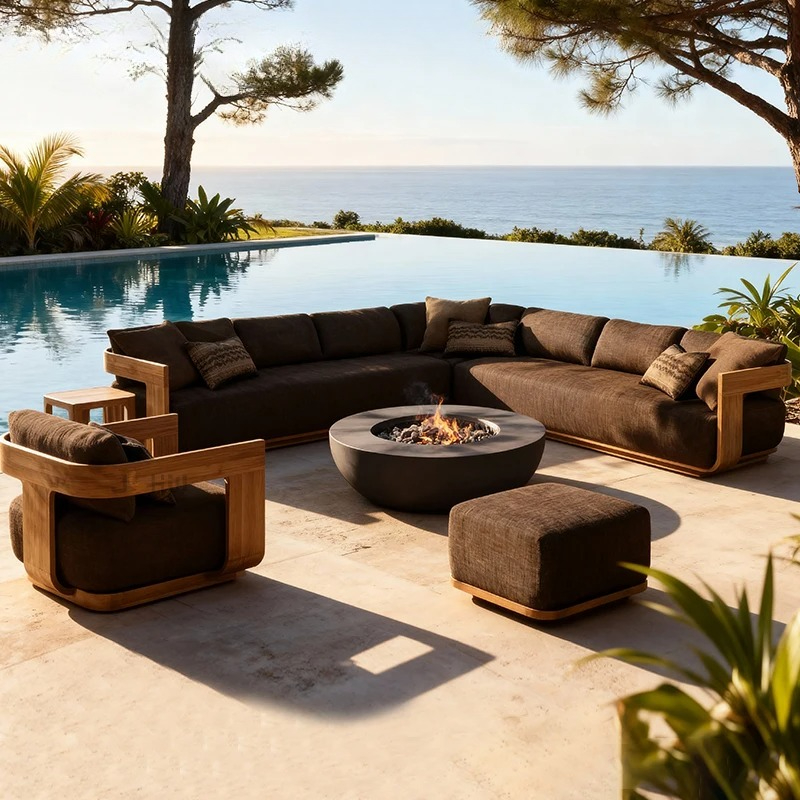 Sofa, with Waterproof UV-resis - Outdoor Furniture Teak recension och pris