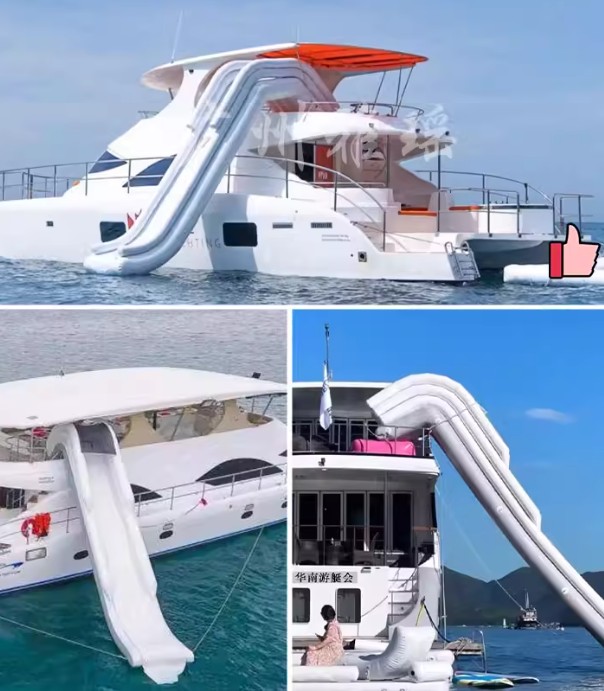 Inflatable water yacht slide b - Outdoor Furniture For Pool recension och pris