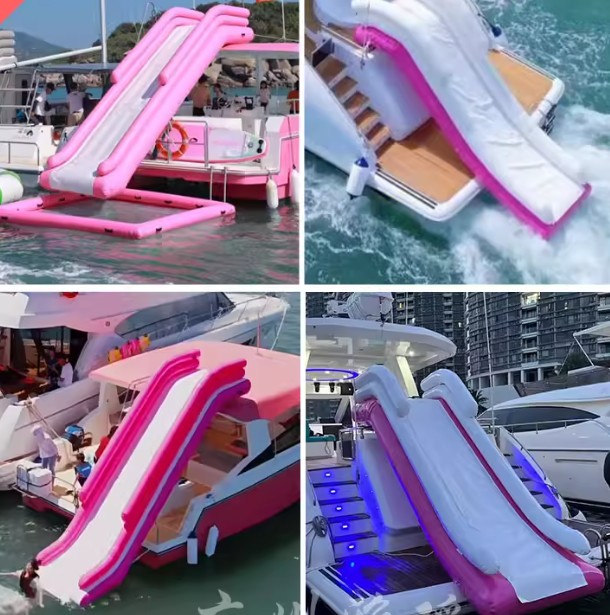 Inflatable water yacht slide b - Outdoor Furniture For Pool recension och pris